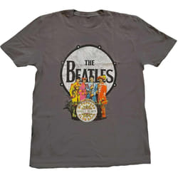 The Beatles - T-shirt SGT PEPPER DRUM - Adulte (Gris charbon)