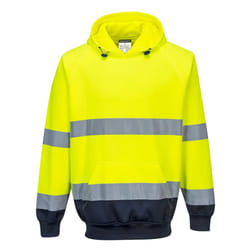 Portwest - Sweat à capuche B316 - Homme (Jaune / Bleu marine)