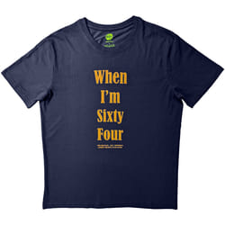 The Beatles - T-shirt WHEN I´M SIXTY FOUR - Adulte (Bleu)