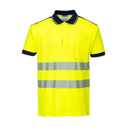 Portwest - Polo PW3 - Homme (Jaune / Bleu marine)