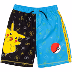 Pokemon - Short de bain - Garçon (Bleu / Noir / Jaune)