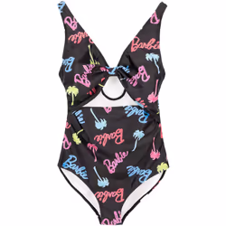 Barbie - Maillot de bain 1 pièce - Femme (Noir)