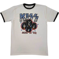 Kiss - T-shirt ALIVE IN ´77 - Adulte (Blanc)