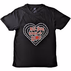 The Beatles - T-shirt ALL YOU NEED IS LOVE - Adulte (Noir)