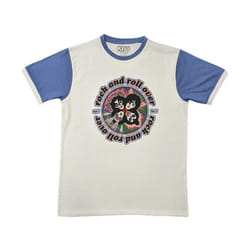 Kiss - T-shirt ROCK AND ROLL OVER - Adulte (Violet / Blanc)