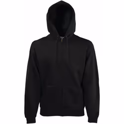 Fruit Of The Loom - Sweatshirt à capuche et fermeture zippée - Homme (Noir)