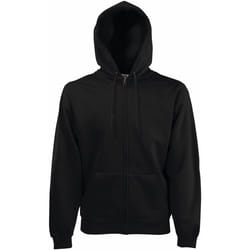 Fruit Of The Loom - Sweatshirt à capuche et fermeture zippée - Homme (Noir)