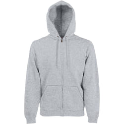 Fruit Of The Loom - Sweatshirt à capuche et fermeture zippée - Homme (Gris)