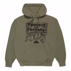 Star Wars - Sweat à capuche PROTECT OUR FORESTS - Adulte (Vert kaki)