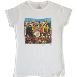 The Beatles - T-shirt SGT PEPPER - Femme (Blanc)