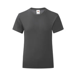 Fruit of the Loom - T-shirt ICONIC - Fille (Gris)