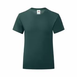 Fruit of the Loom - T-shirt ICONIC - Fille (Vert forêt)