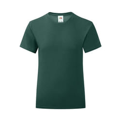 Fruit of the Loom - T-shirt ICONIC - Fille (Vert forêt)
