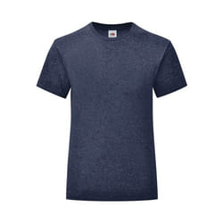 Fruit of the Loom - T-shirt ICONIC - Fille (Bleu marine chiné)