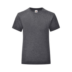 Fruit of the Loom - T-shirt ICONIC - Fille (Gris foncé chiné)