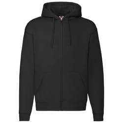 Fruit Of The Loom - Sweatshirt à capuche et fermeture zippée - Homme (Noir)