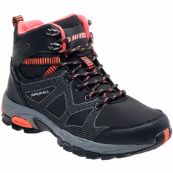 Hi-Tec - Bottines de marche FUMIKO - Femme (Noir / Corail vif)