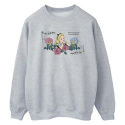 Disney - Sweat ALICE IN WONDERLAND WHAT KIND OF GARDEN - Femme (Gris chiné)