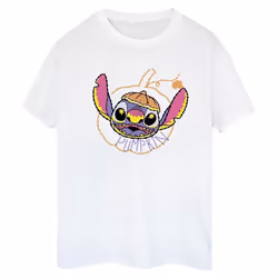 Lilo & Stitch - T-shirt - Femme (Blanc)