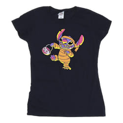Lilo & Stitch - T-shirt TRICK OR TREAT - Femme (Bleu marine)