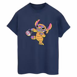 Lilo & Stitch - T-shirt TRICK OR TREAT - Femme (Bleu marine)