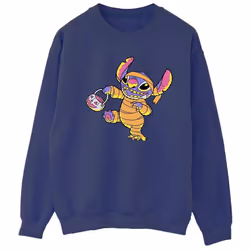 Lilo & Stitch - Sweat TRICK OR TREAT - Femme (Bleu marine)