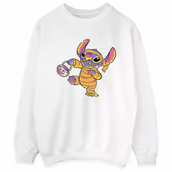 Lilo & Stitch - Sweat TRICK OR TREAT - Femme (Blanc)