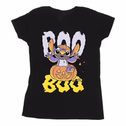 Lilo & Stitch - T-shirt BOO - Femme (Noir)