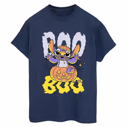 Lilo & Stitch - T-shirt BOO - Femme (Bleu marine)