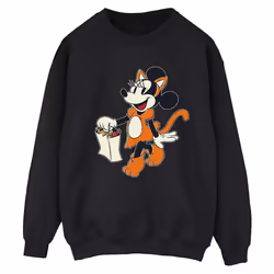 Disney - Sweat CAT TRICK OR TREAT - Femme (Noir)