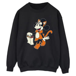 Disney - Sweat CAT TRICK OR TREAT - Femme (Noir)