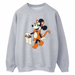 Disney - Sweat CAT TRICK OR TREAT - Femme (Gris)