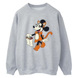 Disney - Sweat CAT TRICK OR TREAT - Femme (Gris)