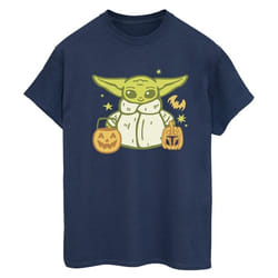 Star Wars: The Mandalorian - T-shirt TRICK OR TREAT - Femme (Bleu marine)