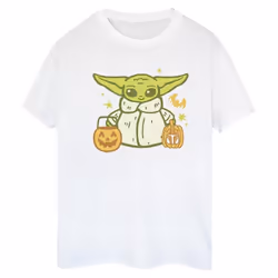 Star Wars: The Mandalorian - T-shirt TRICK OR TREAT - Femme (Blanc)