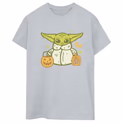 Star Wars: The Mandalorian - T-shirt TRICK OR TREAT - Femme (Gris)
