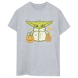 Star Wars: The Mandalorian - T-shirt TRICK OR TREAT - Femme (Gris)
