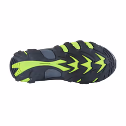 Hi-Tec - Bottines de marche BLACKOUT - Garçon (Noir / Vert clair)