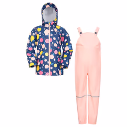 Mountain Warehouse - Ensemble veste et pantalon imperméables - Enfant (Rose / Bleu)