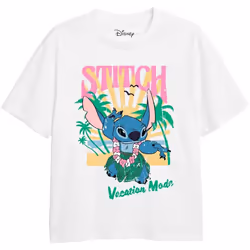 Lilo & Stitch - T-shirt VACATION MODE - Fille (Blanc)