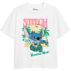 Lilo & Stitch - T-shirt VACATION MODE - Fille (Blanc)