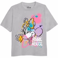Disney - T-shirt - Fille (Gris Chiné)