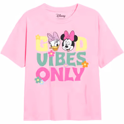 Disney - T-shirt GOOD VIBES ONLY - Fille (Rose clair)