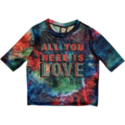 The Beatles - Haut court ALL YOU NEED IS LOVE - Femme (Bleu)