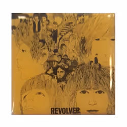 The Beatles - Badge REVOLVER (Blanc / Gris)