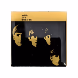 The Beatles - Badge WITH THE BEATLES (Blanc / Noir)