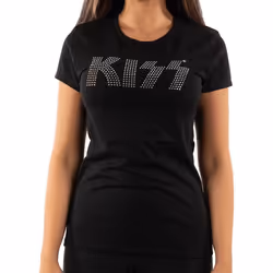 Kiss - T-shirt - Femme (Noir)
