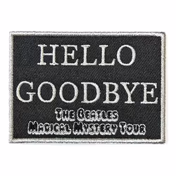 The Beatles - Écusson HELLO GOODBYE - Taille unique (Noir / Blanc)