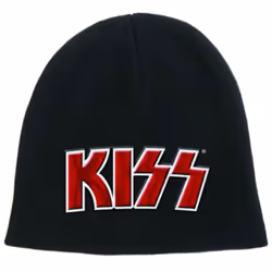 Kiss - Bonnet RED ON WHITE - Adulte (Noir)