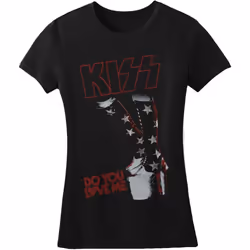 Kiss - T-shirt DO YOU LOVE ME - Femme (Noir)